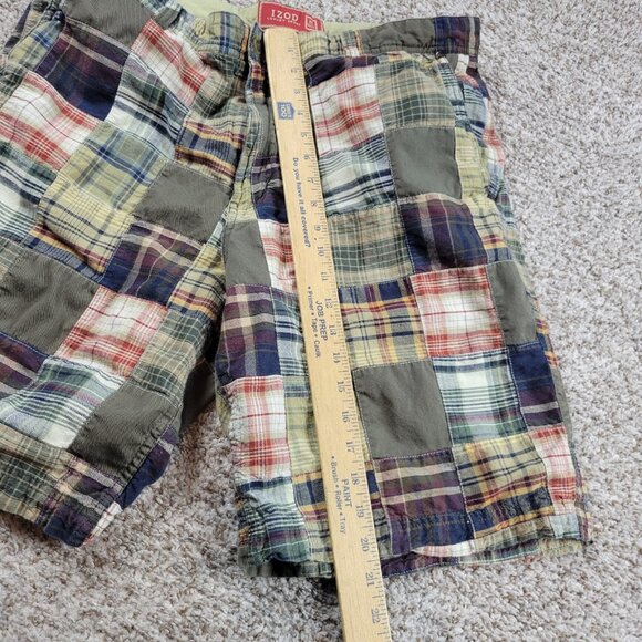Izod Shorts Mens 38 Plaid Patchwork Multicolor Chino - Picture 4 of 7